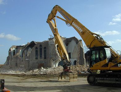 Garzweiler 2, Alt-Otzenrath: Abriss der Kirche