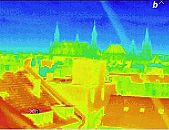 the city of Aachen, Germany: thermographic picture