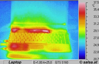 notebook (thermographic foto / thermal picture)